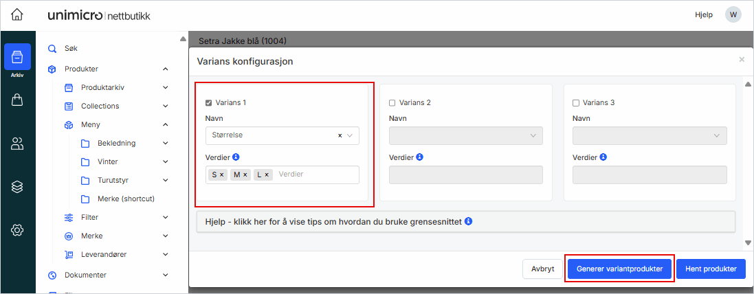 Generer varianter.png Generer varianter.png