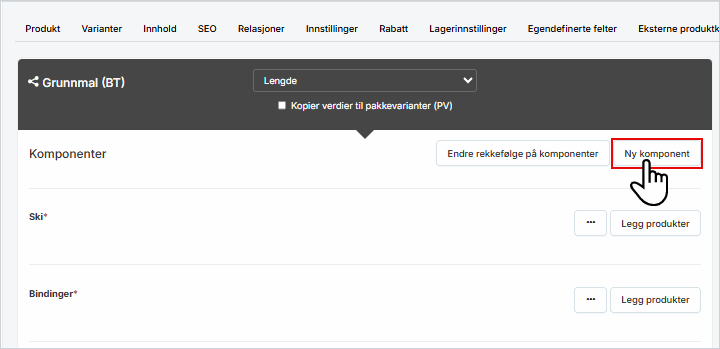 Ny komponent Ny komponent