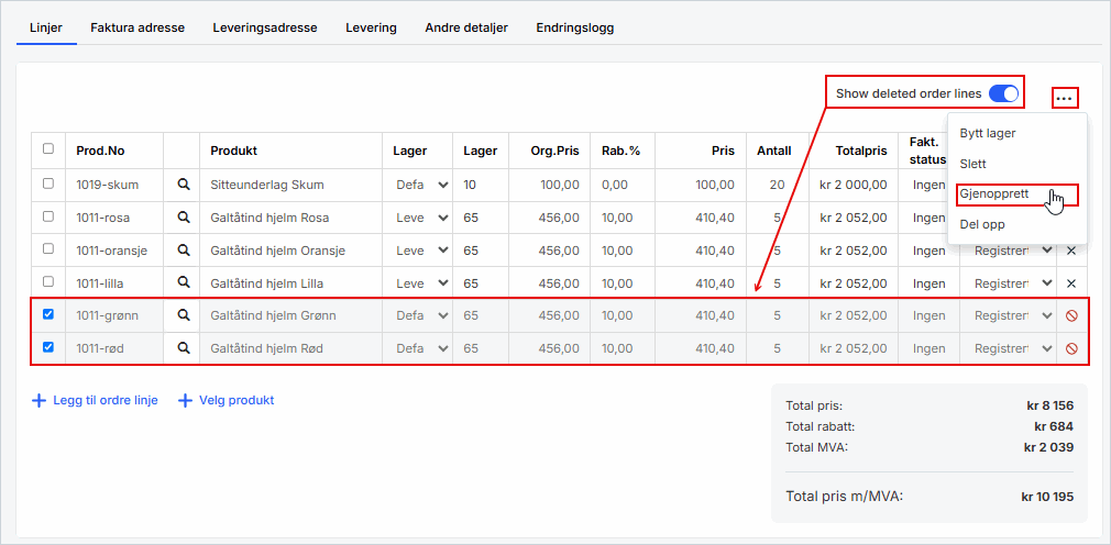Slette og gjenopprette ordrelinjer.png